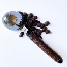 Load image into Gallery viewer, Coffee Scoop - 2 TBS Stainless Steel - Leopard Wood