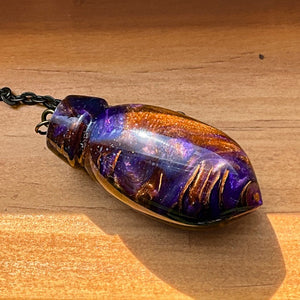 Pendulum - Pine Cones in Purple Resin