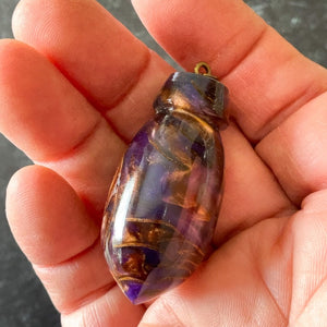 Pendulum - Pine Cones in Purple Resin