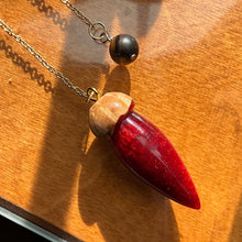 Load image into Gallery viewer, Pendulum - Maple Burl Wood with Red Resin