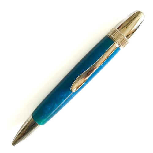 Pen - Atlas Twist Ballpoint - Blue Sparkle